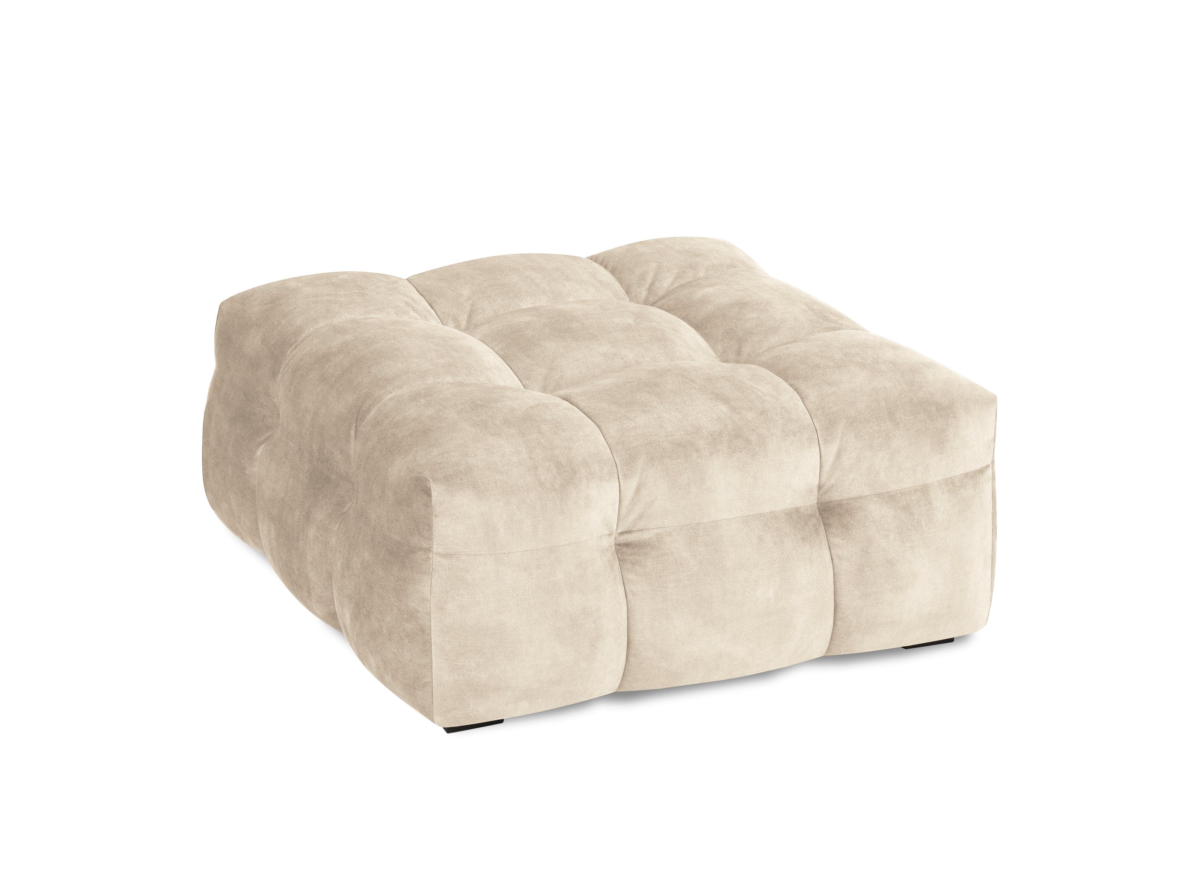 Velvet pouffe VESTA beige - Eye on Design