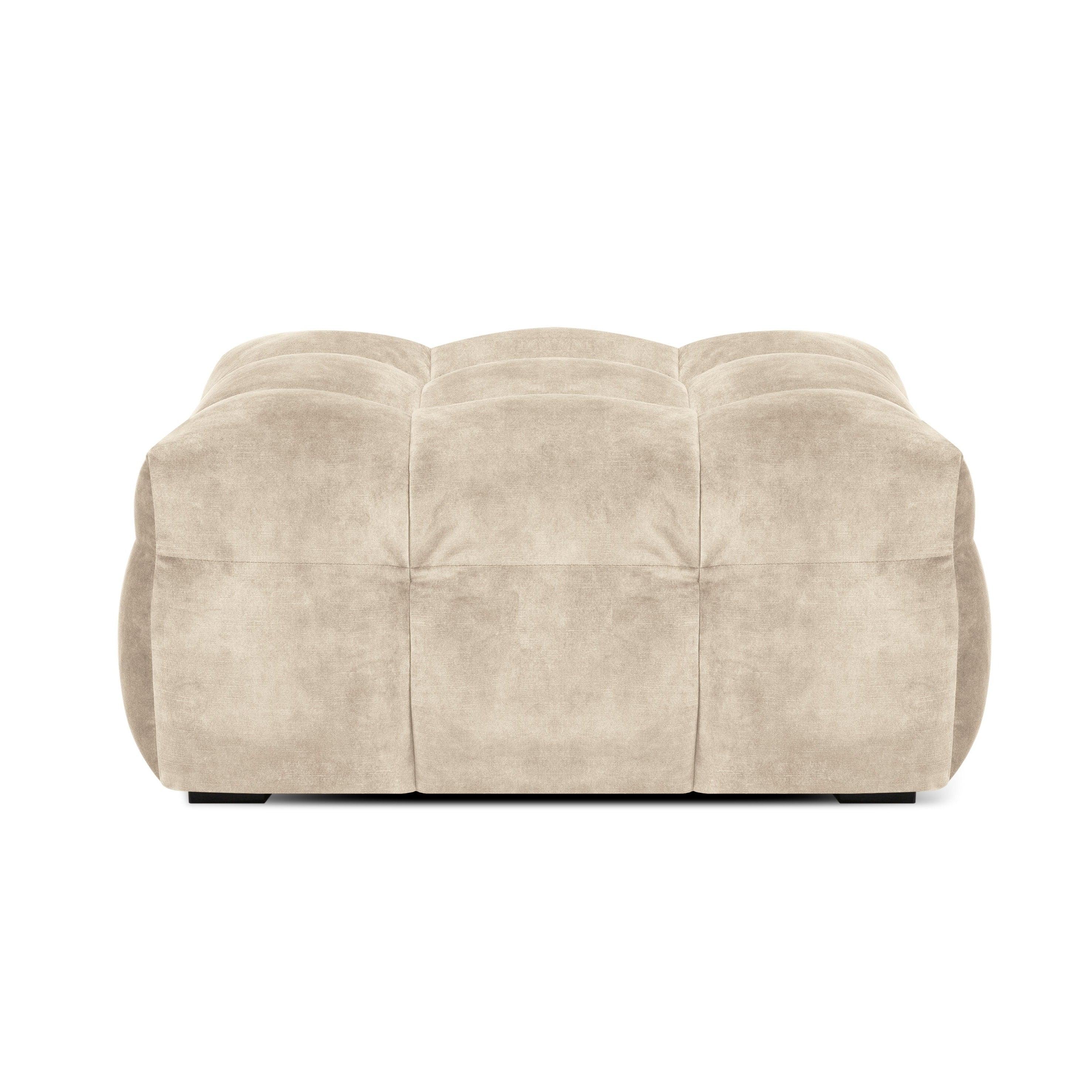 Velvet pouffe VESTA beige - Eye on Design