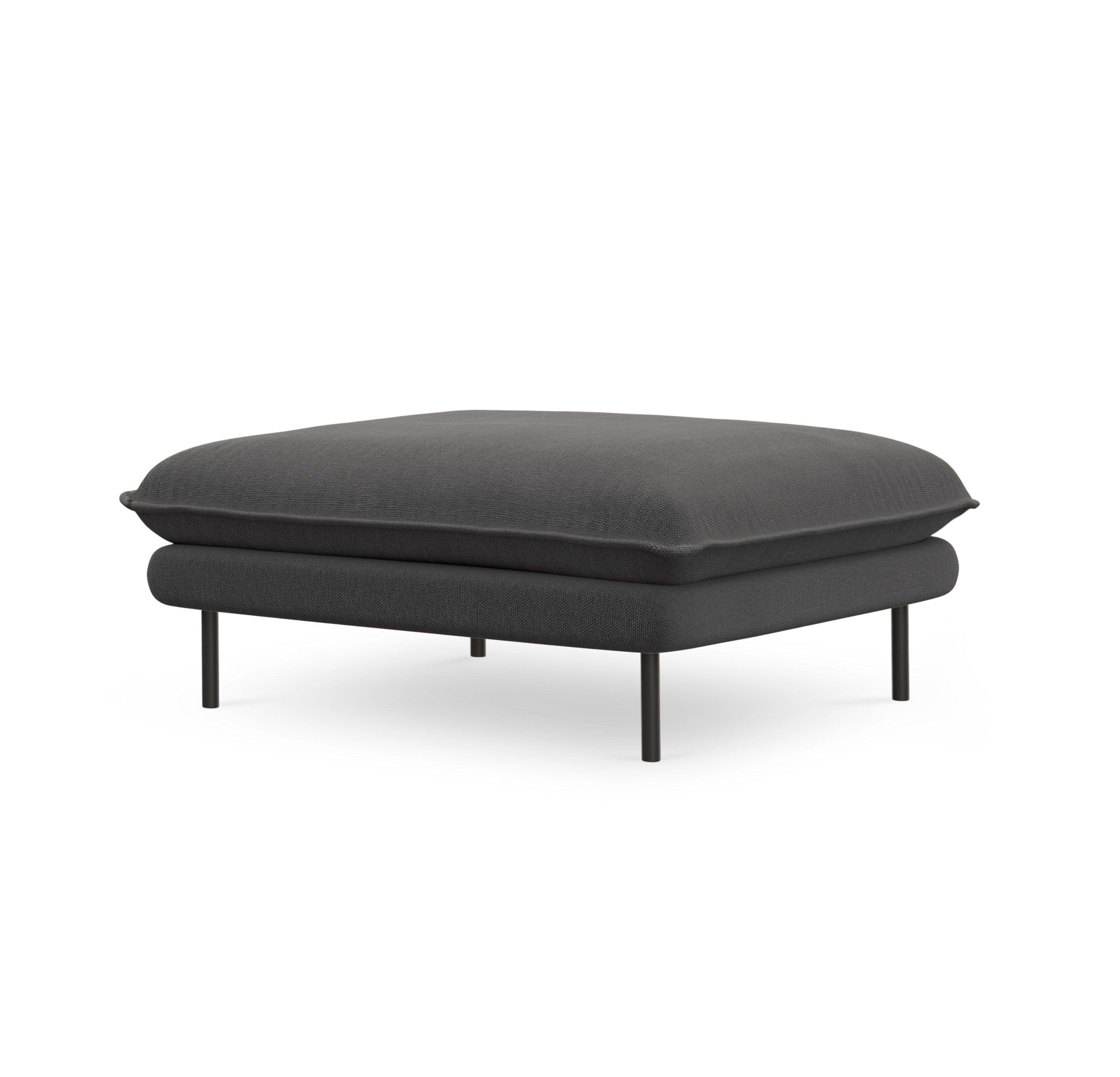 VIENNA pouffe dark grey with black base - Eye on Design